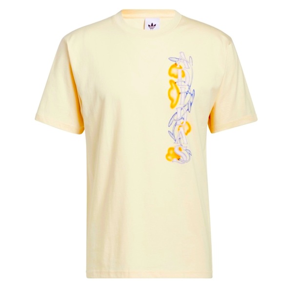 ADIDAS ORIGINALS FLORAL ABSTRACT AIRBRUSH LOOK PRINT IN ECRU TINT SIZE XL NWOT - Picture 4 of 13